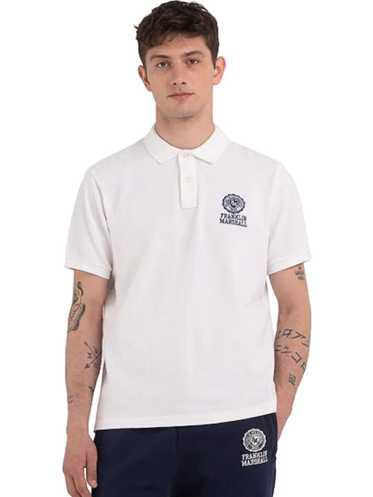 Franklin & Marshall Polo Short Sleeve Blouse White