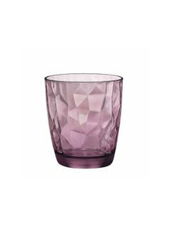 Glass Water made of Glass in Purple Color 300ml 1pcs