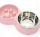 Edelstahl Schalen Futter für Hund & Katze 2x 700ml in Rosa Farbe
