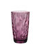 Bormioli Rocco Glass Set Water made of Glass in Purple Color 470ml 6pcs