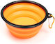 Schalen aus Silikon Futter & Wasser für Hund & Katze in Orange Farbe