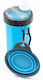 Zwei Flasche aus Silikon Wasser für Hund & Katze in Blau Farbe