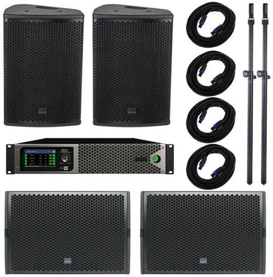 Seeburg Coustic Line X4/G Sub 1501 Amp Bundle Σετ με Παθητικά Ηχεία PA με Woofer 15"