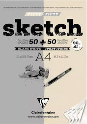 Clairefontaine Skizzenblock Skizzenbuch A4 21x2...