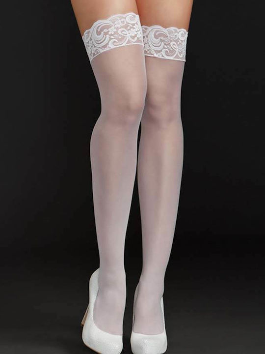 Luna Lace Sexy Socken Weiße