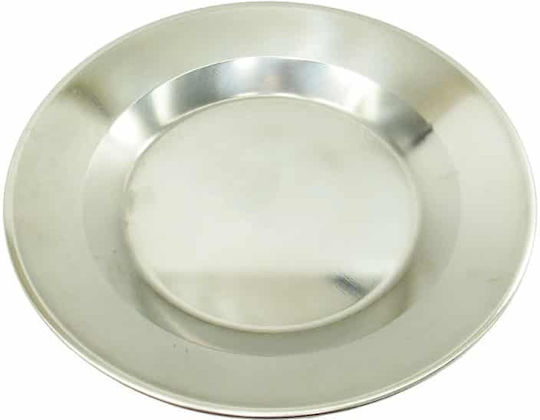 Πιάτο Ρηχό Inox Ασημί με Διάμετρο 24cm