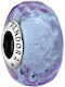 Pandora Wavy Lavender Murano Glass Charm από Ασήμι Λιλά