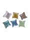 Joli Plate Desert Square Glass Multicolour 10x10cm 6pcs