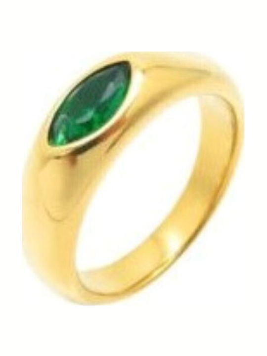 Puppis Damen Ring aus Stahl Vergoldet