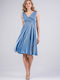 Bellino Summer Midi Evening Dress Wrap Light Blue