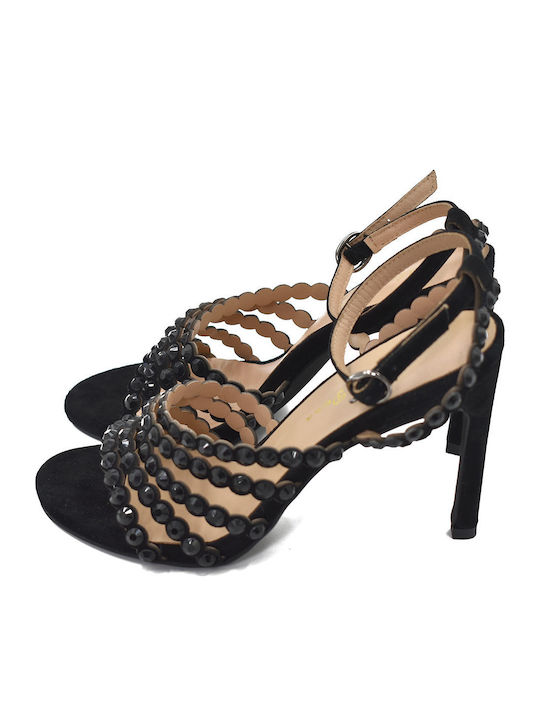 Suede Sandalen Schwarz
