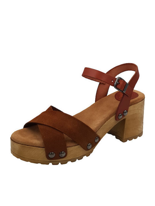 Porronet Leather Sandals Anatomic Tabac Brown