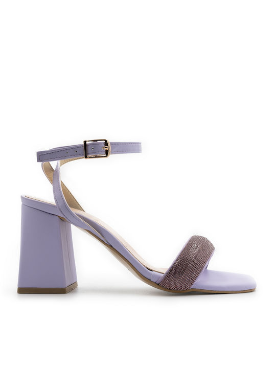 Mariella Fabiani Leather Women's Sandals Purple