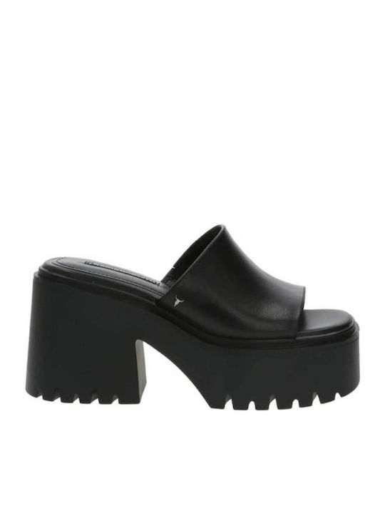 Leather Women's Sandals Black 00139