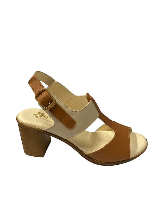 Pyramis Leder Sandalen Tabac Braun
