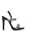 Sandalen mit Strass Schwarz
