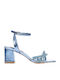 Sandalen mit Strass Blau
