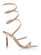 Sandalen aus Lackleder mit Strass Bronze