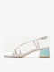 Leder Sandalen Silber