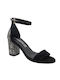 Leder Damen Sandalen in Schwarz Farbe