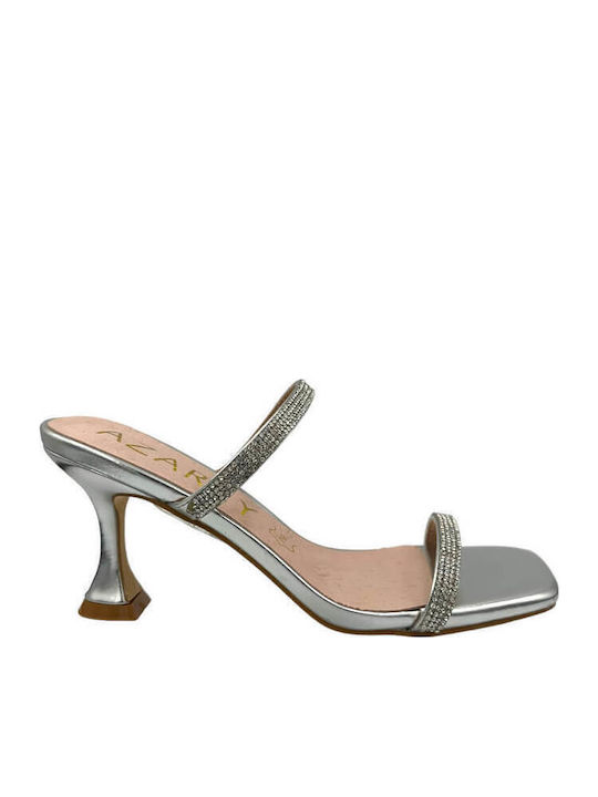 Azarey Leather Sandals Silver