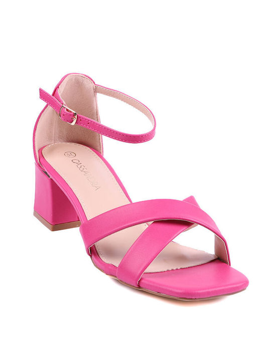 Cassandra Women's Sandals with Ankle Strap Fuchsia