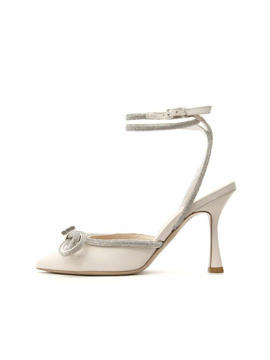 L'estrosa Leather Women's Sandals Beige LSTRS-0897-L