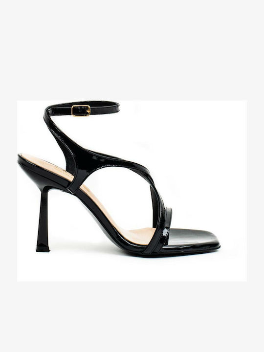 Zakro Collection Sandalen aus Lackleder Schwarz