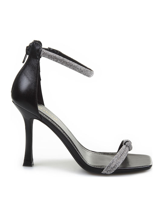 Fshoes Πέδιλα με Στρας Μαύρα