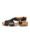 Leder Sandalen Schwarz