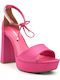 Sandale cu strasuri Fuchsia