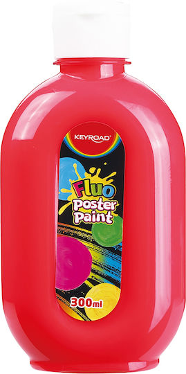 Keyroad Poster Paint Τέμπερα Ζωγραφικής Κόκκινη σε Μπουκάλι 300ml