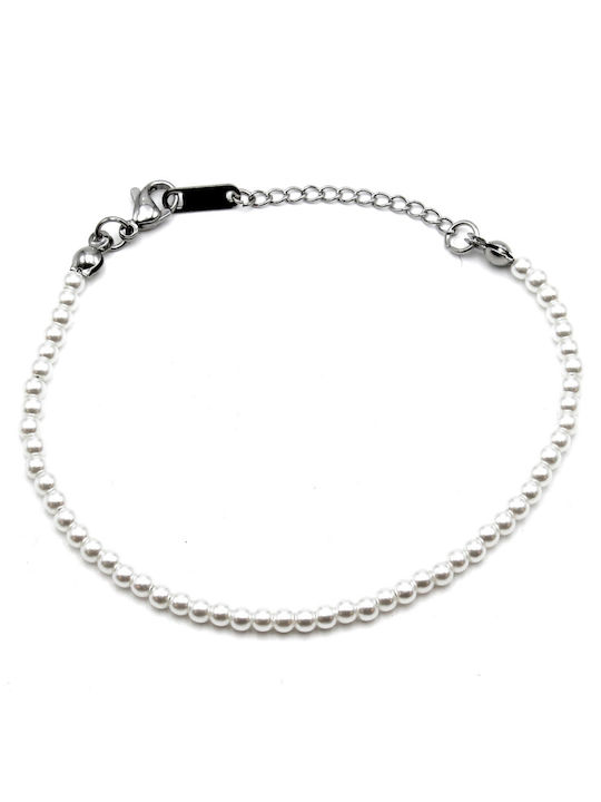 Nire Damen Armband aus Stahl mit Perlen