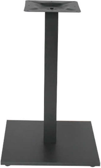 Zita Plus Flat Βάση Τραπεζιού Μεταλλική Μαύρη 50x50x72cm