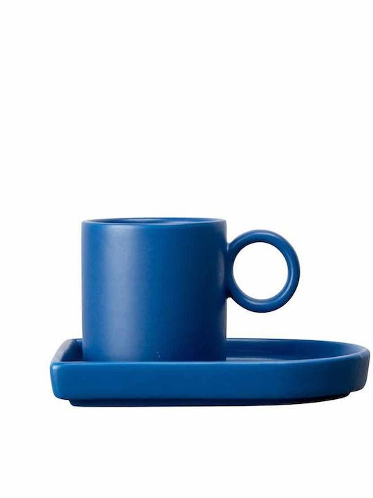 Ceramic Espresso Cup Set 80ml Blue