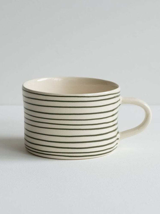 Ceramic Brown Cup Set Green