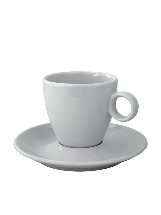 Porcelain Brown Cup Set 190ml White