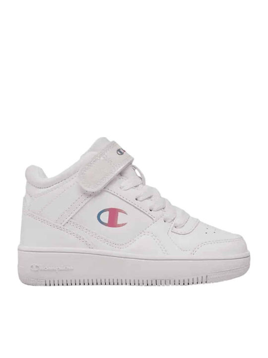 Rebound Παιδικά Sneakers High με Σκρατς Λευκά