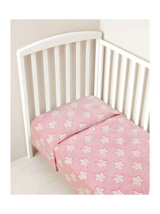 Prenatal Pătură Pătuț Fleece Roz 100x120cm