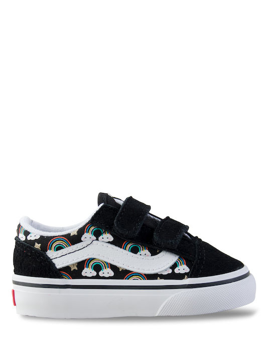 Old Skool Kids Sneakers with Scratch Black