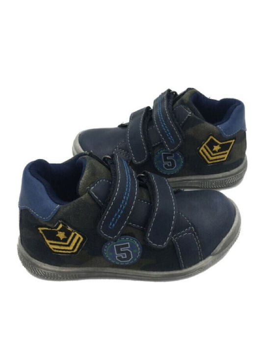 Παιδικά Sneakers High με Σκρατς Μπλε