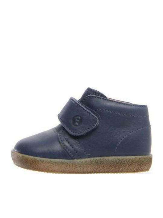 Kids Sneakers High with Scratch Navy Blue