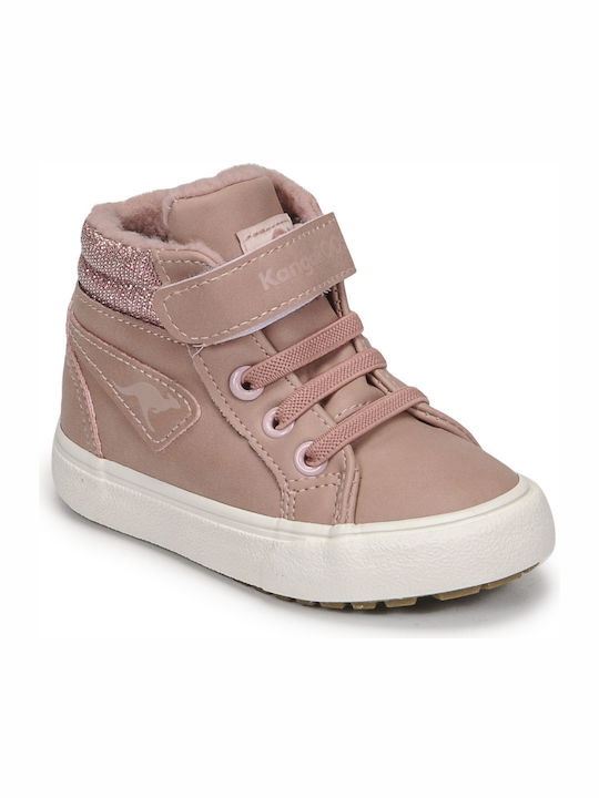 Kangaroos Παιδικά Sneakers High με Σκρατς Ροζ