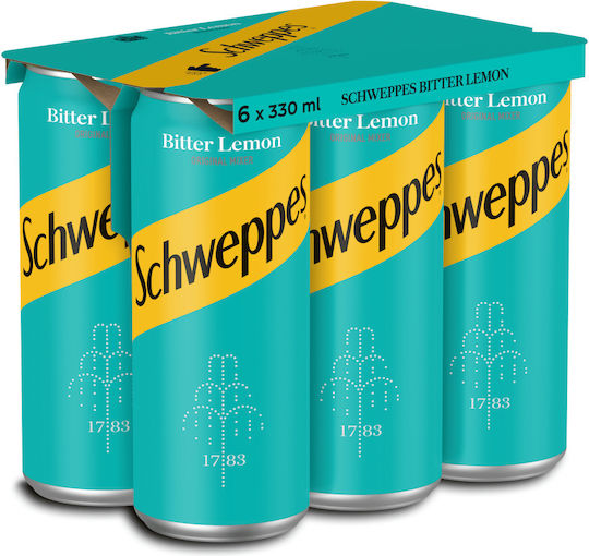 Schweppes Bitter Lemon Băutură răcoritoare cu carbonatare în Cutie 6x330ml