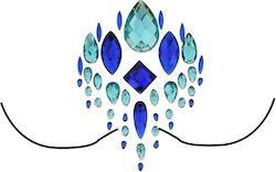Blue Crystal Boob Gems/Jewels Секси бижу Син