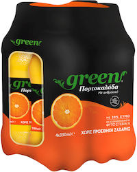 Green Cola Πορτοκαλάδα με Ανθρακικό Μπουκάλι 4x330ml