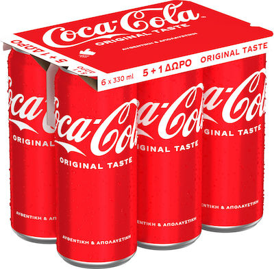 Coca-Cola 330ml 5+1τεμ