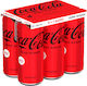 Coca-Cola Zero Cola με Ανθρακικό, Χωρίς Ζάχαρη σε Κουτί 6x330ml
