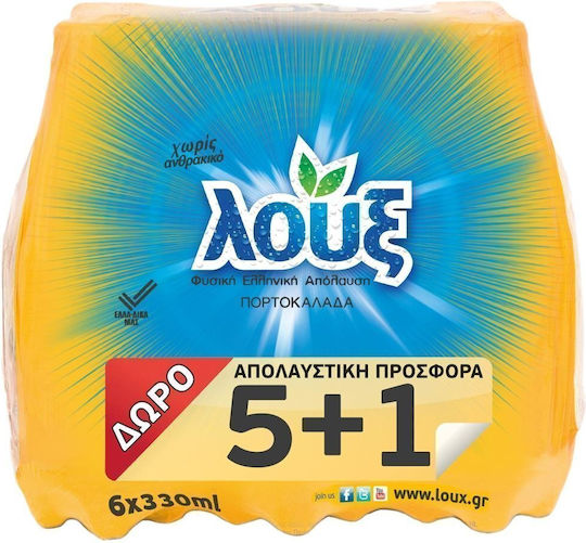 Loux Портокалов сок с Газировка в Бутилка 6x330мл
