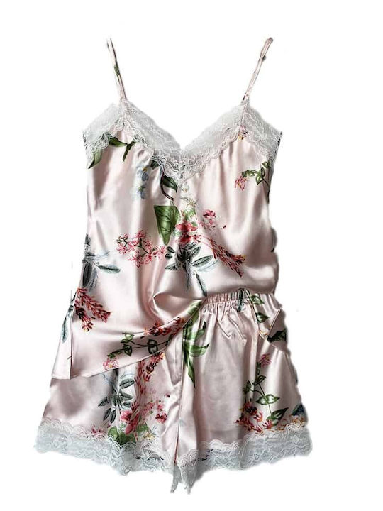 Cootaiya Summer Satin Babydoll Pink